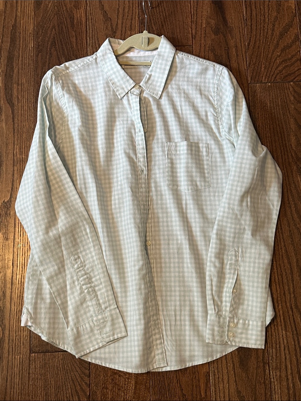 Abercrombie & Fitch Mint Gingham Button-Down Shirt
